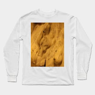 Gnomes or trolls on golden yellow cave wall. Long Sleeve T-Shirt